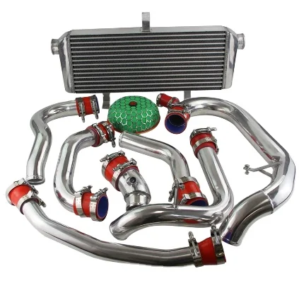 Front Intercooler Pipe Kit & 80mm Intake Air Filter for  WRX STI GC8 EJ20 2.0L 1992-1995