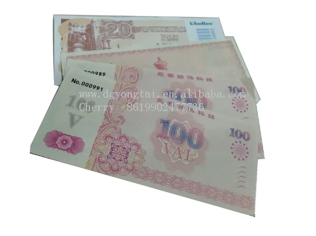 Security paper hot stamping embossing foil discount gate ticket printing with numbers