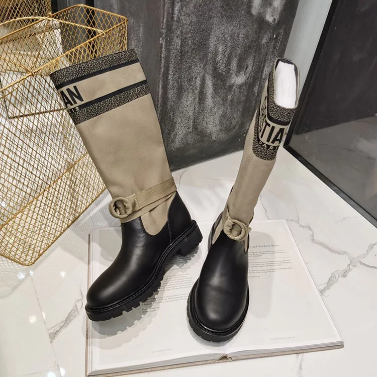 
knee high boots flat Hot Selling Ladies Cheap Custom Women S Long Fashion High Boots Light Winter 