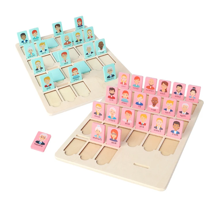 Popular Educational Intellectual Guess Characters Game Child Interactive Classic Kids Table Board Guess Who Game For Family