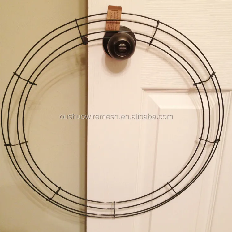 Customize large size artificial flower wreath frames for Christmas door wreath decorations