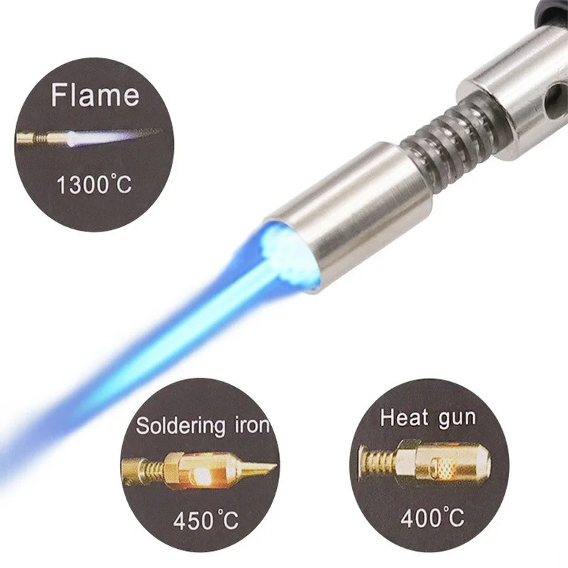 Mini 1300 Celsius Butane Gas Welding Soldering Irons Welding Pen Burner Blow Torch Gas Soldering Iron Cordless Butane Tip Tool