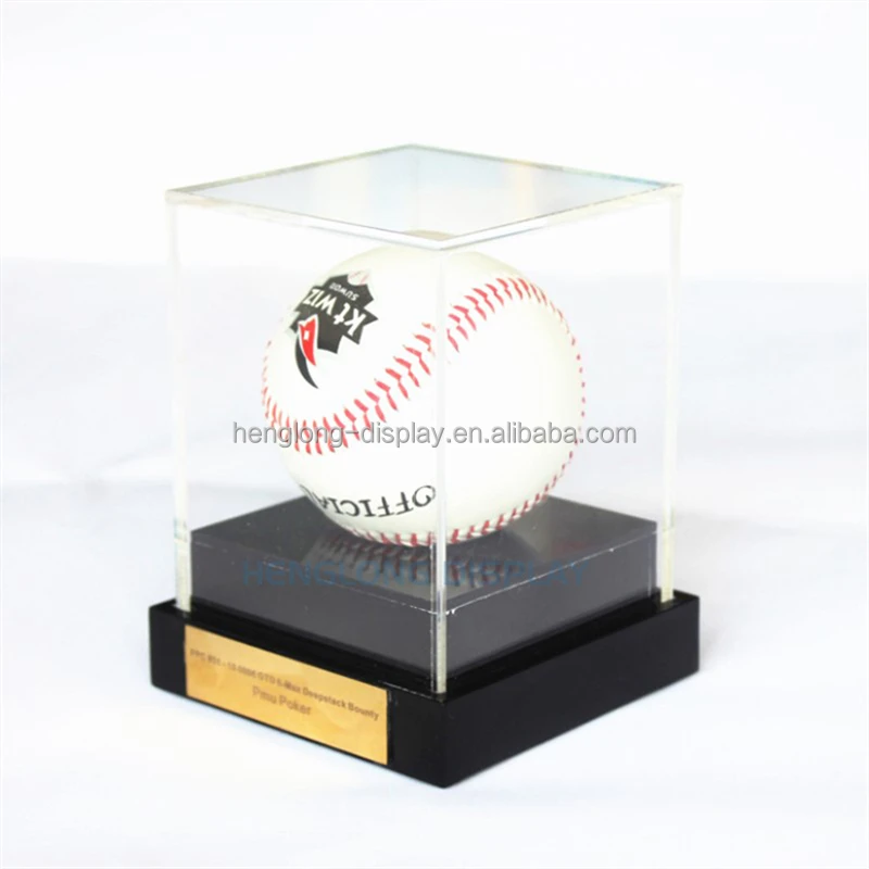 Clear acrylic golf ball display case stand balloon display stand baseball display case