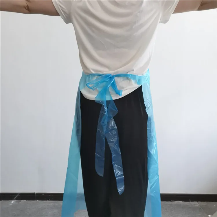 Cheap Bulk Aprons Pe Blue Apron High Quality Reusable Plastic Heavy Duty Waterproof Blue Apron