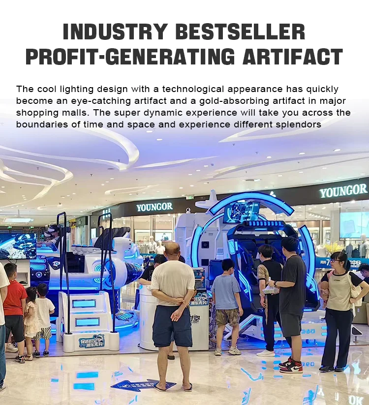 Factory amusement park equipments arcade vr 360 game machine simulator for 2 Seats