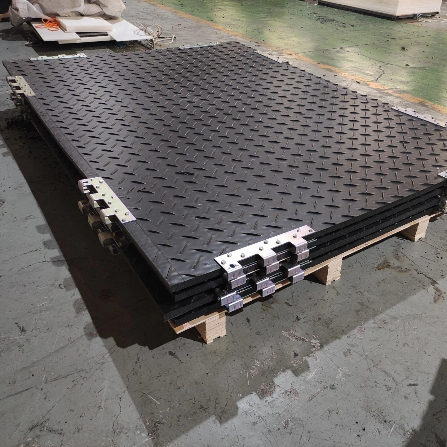 UHMWPE HDPE для временной сборки, дорожные коврики для экскаватора, болотный напольный коврик
