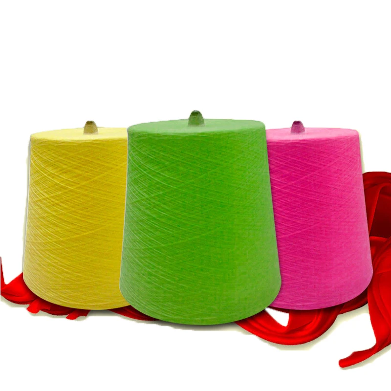 China Manufacturer fancy sausage yarn 1/3.8S 65% Polyester 35% Nylon Blended Yarn for for Knitting Weaving Dyed yarn