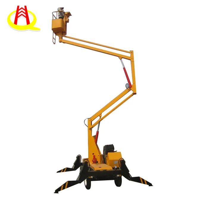 8m 10m 12m 14m 16m Towable Boom Lift For Sale Trailer Mounted Boom Lift Used Cherry Picker