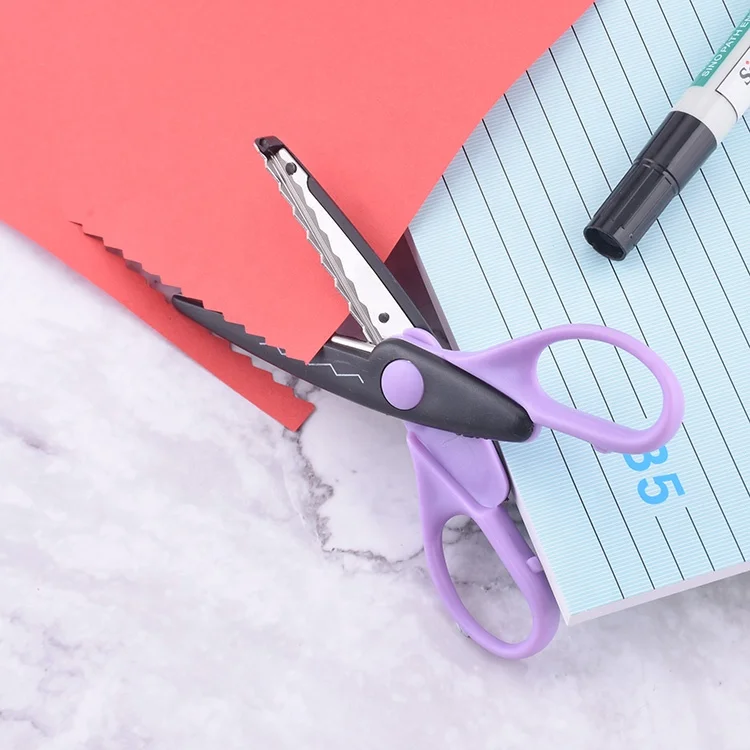 Plastic Colored Fancy Training Scissors Children Safety Preschool For Kids Art Craft DIY Hand Make