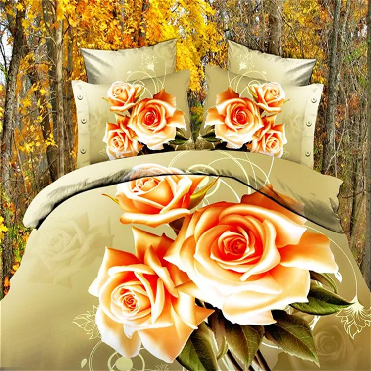 Reactive Flower 3D Printing Bedding Set