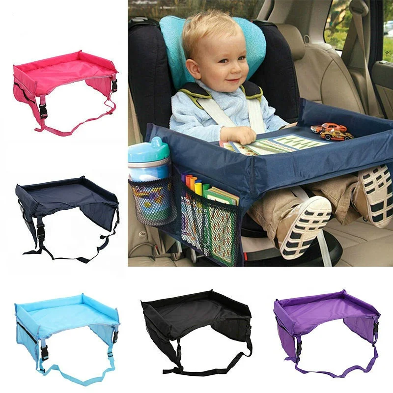 Portable Waterproof Travel Baby Car Seat Tray Stroller Kids Toy Food Holder Child Desk Table Storage