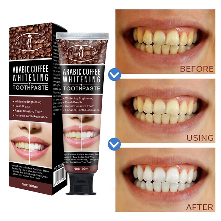Safely Coffee Flavored Whitening Fresh Toothpaste For Shiny Sparking Teeth