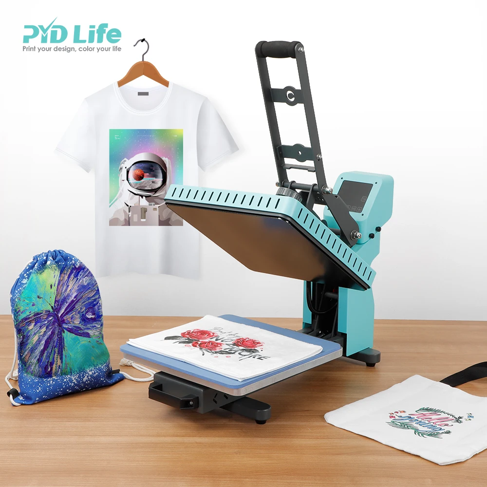 Pyd Life Heat Press 38*38/40*60/40*60cm Flatbed Heat Press Transfer Machine For T-Shirt/Ceramics Tiles/ Glass/Phone Covers