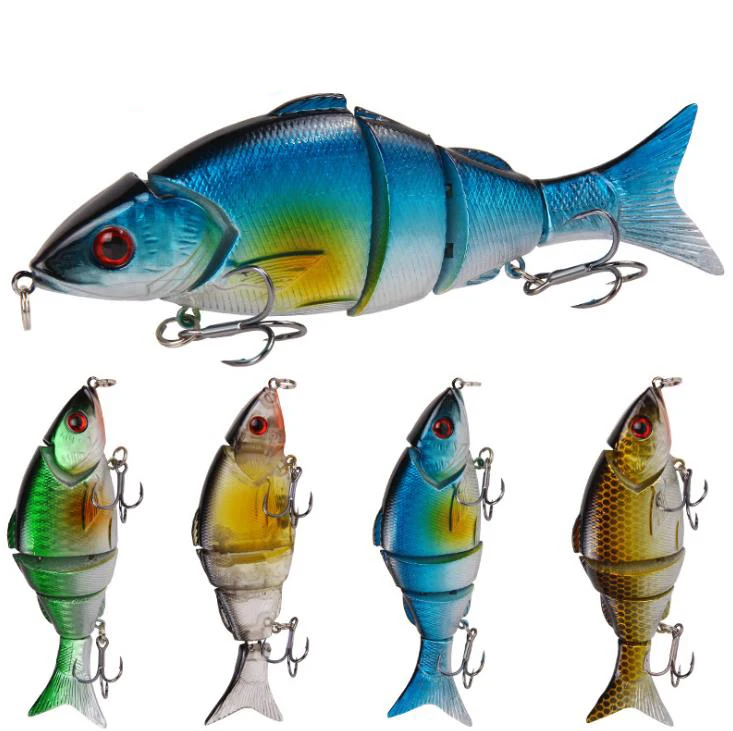 KEWOTE segmented fish 12.5cm 21g deep diving minnow multi- jointed fishing lure multi jointed lure