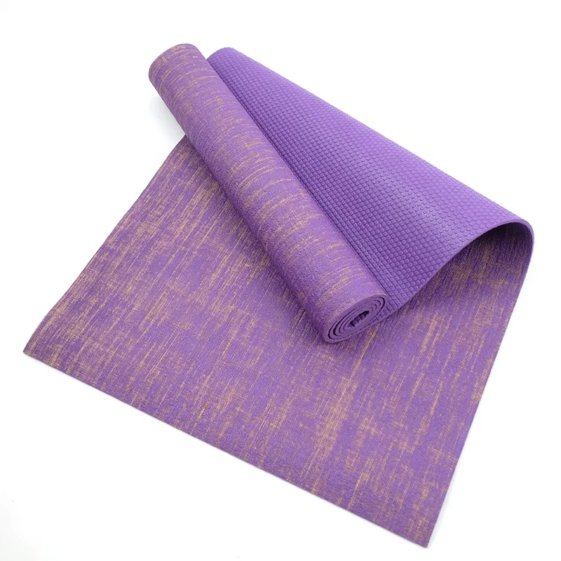 
Colorful mat custom anti-slip pvc material fitness mat Jute yoga mat 