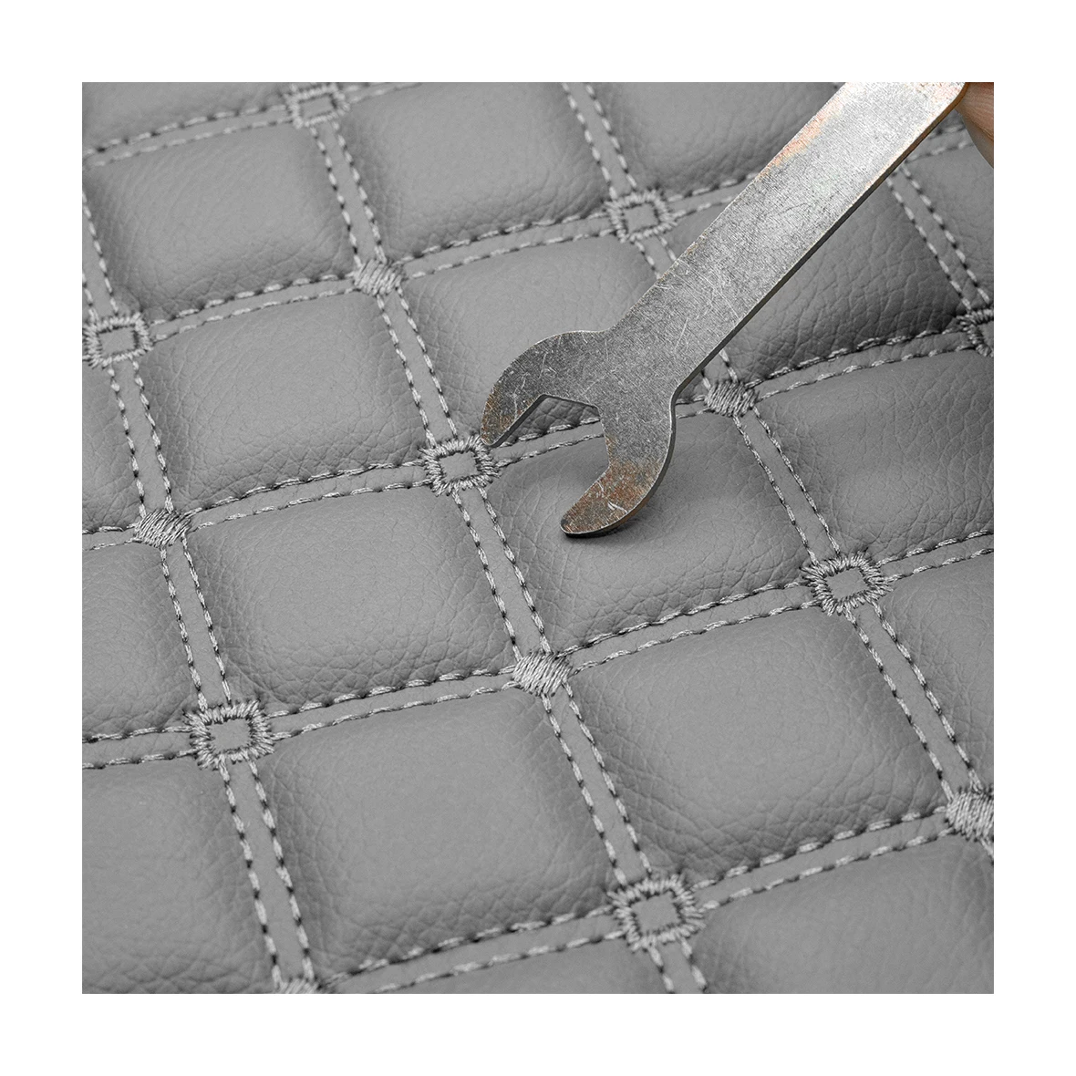 Free Sample Embroidery Vinyl Pvc Faux Leather Fabric For Car Floor Mats, Sponge Quilted Rexine Leather For New Energy Auto Seats