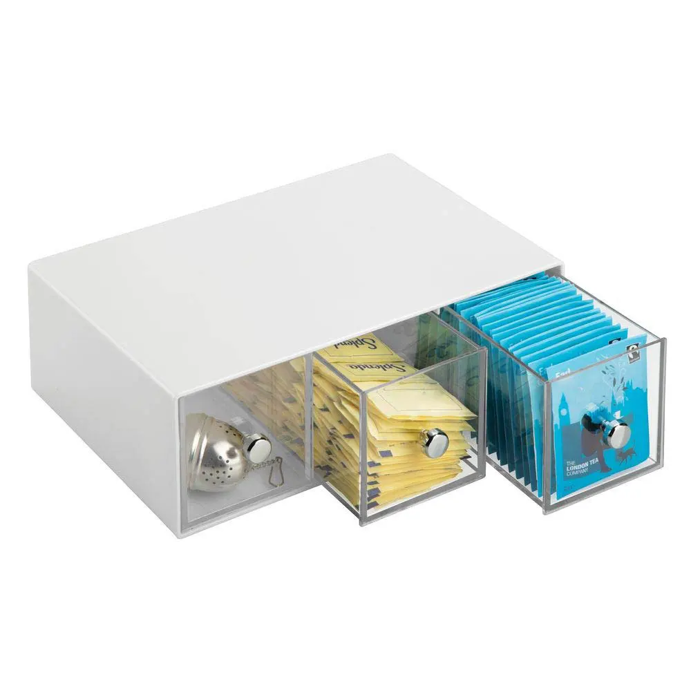 custom white mini acrylic plastic makeup jewelry storage drawer organizer wholesale