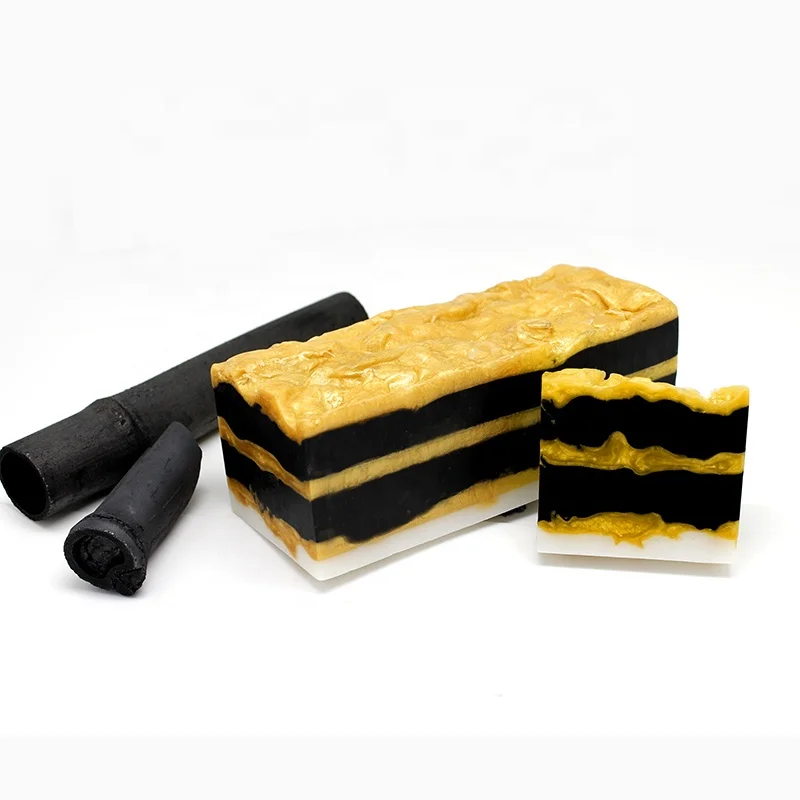 Nature solid beauty OEM handmade soap custom gold foil essential oil bamboo soap