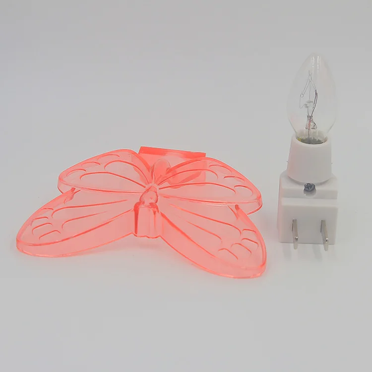 Direct manufacturer supply AC plug Indoor min dim flower Manual of off Switch Control led night lights plug in butterfly