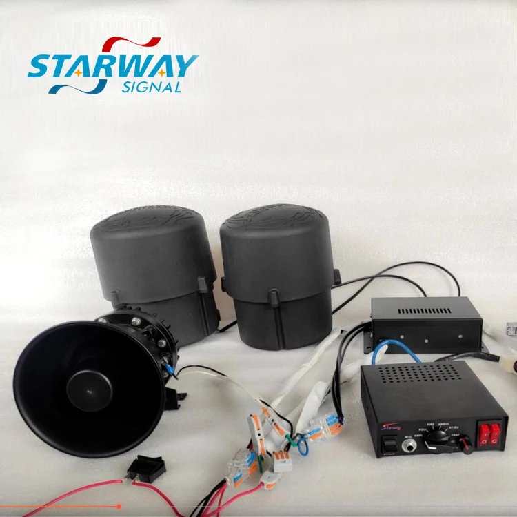 Starway Multi tone two speaker horn alarm siren amplifier ambulance low frequency speaker