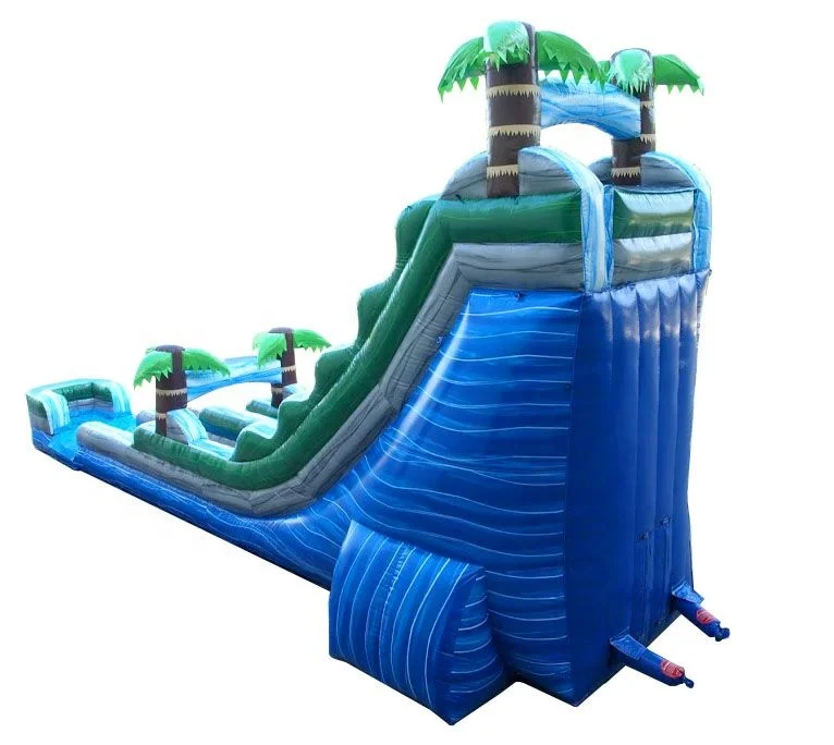 Jungle inflatable water slide with small slip and pool for children in cheap price