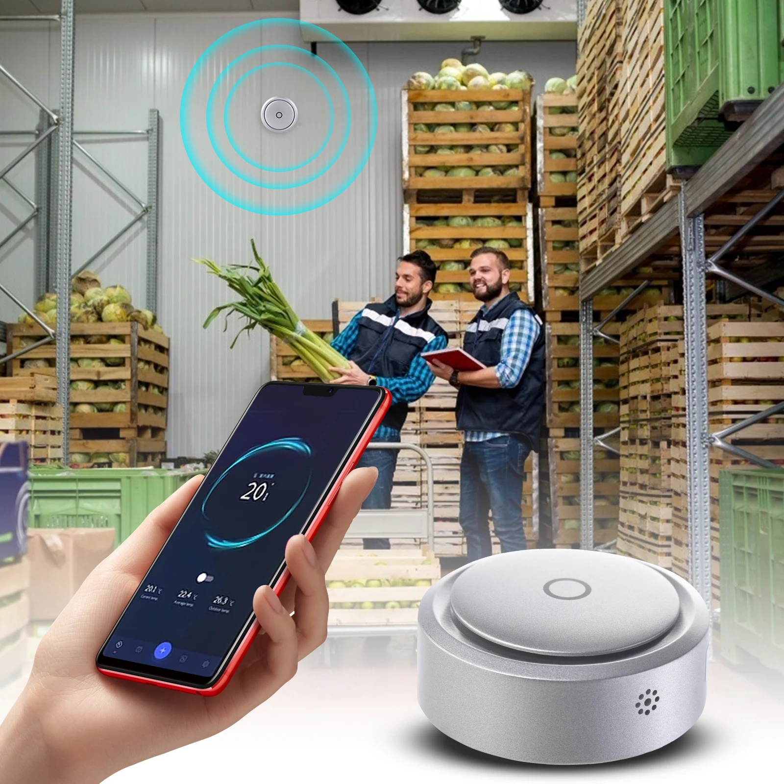 SATO Newest SCIE9 Temperature and humidity sensor BLE 4.0 5.0 temperature sensor Ibeacon