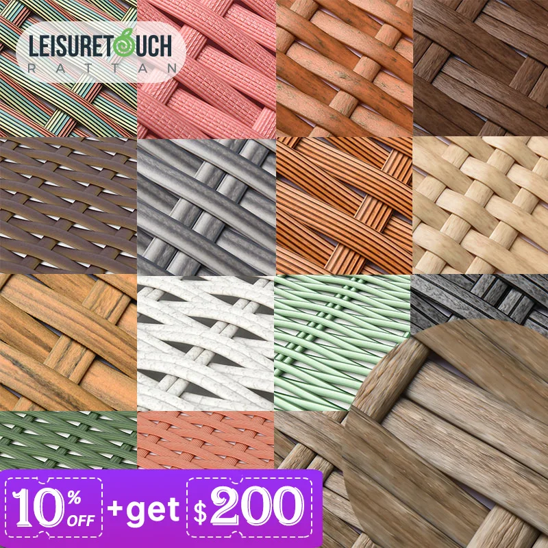 In stock GRS Flame retardant material Green Synthetic Rattan