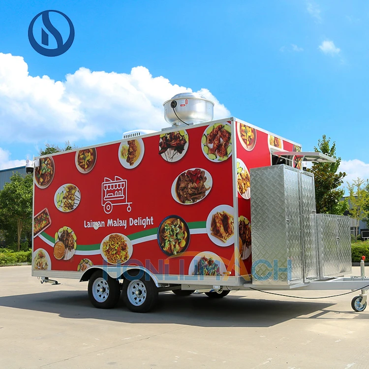 Mobile Food Truck Hot Selling Snack Food Trailers Fully Equipped Mobile Kitchen Concession Trailer