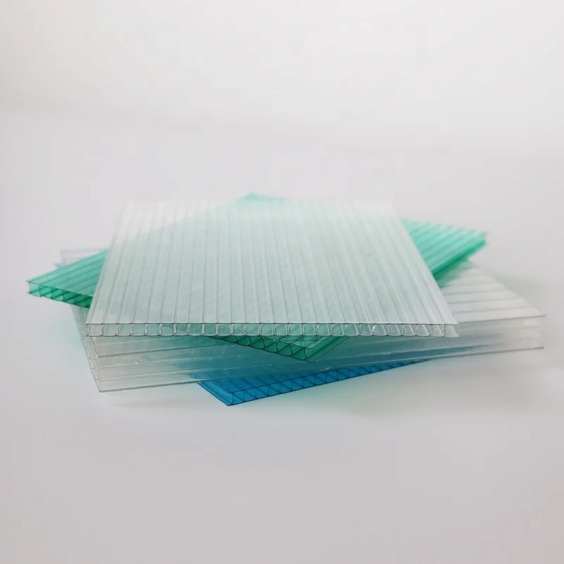 4 x 8 Clear Greenhouse Roof Polycarbonate Sheeting Hollow Pc Panel Twinwall Plastic 2Layer Policarbonato Panel