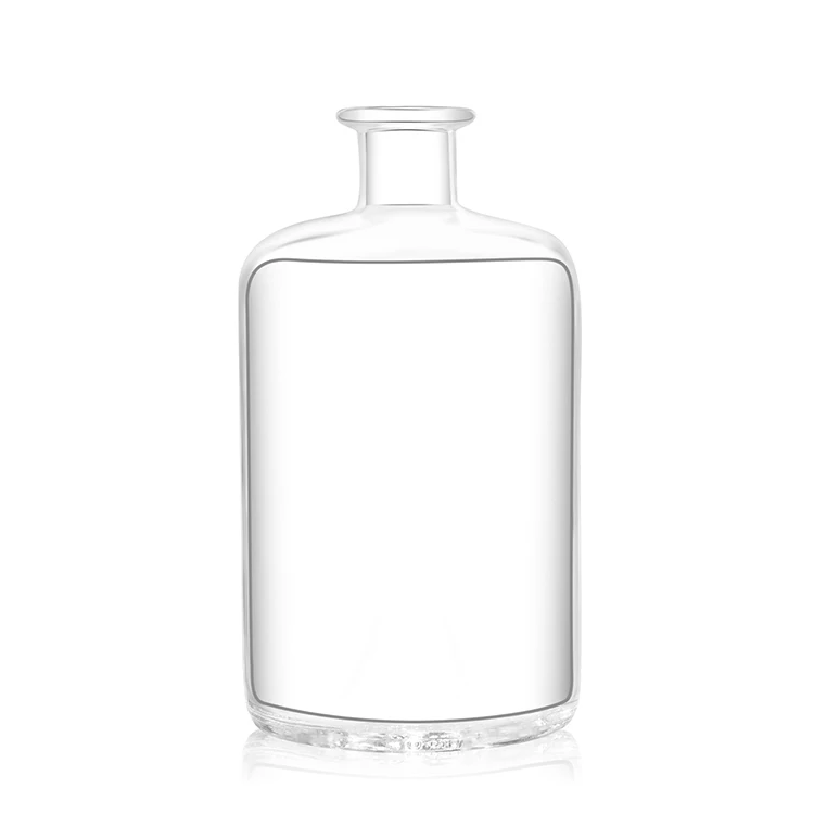 Low price High quality transparent clear square glass bottle for gin whiskey liquor bottle