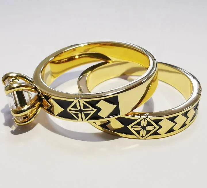 Заказное богемное Гавайское Samoan желтое золото розовое золото посеребренное ювелирное свадебное кольцо