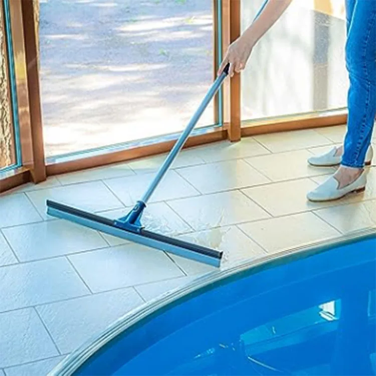 Professional Floor Scrubber Squeegee  Plastic brush Rubber Broom