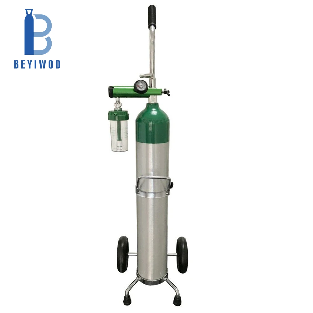 ME MD M6 medical oxygen cylinder DOT 3AL STANDARD 2015 PSI oxygen cylinder with trolley