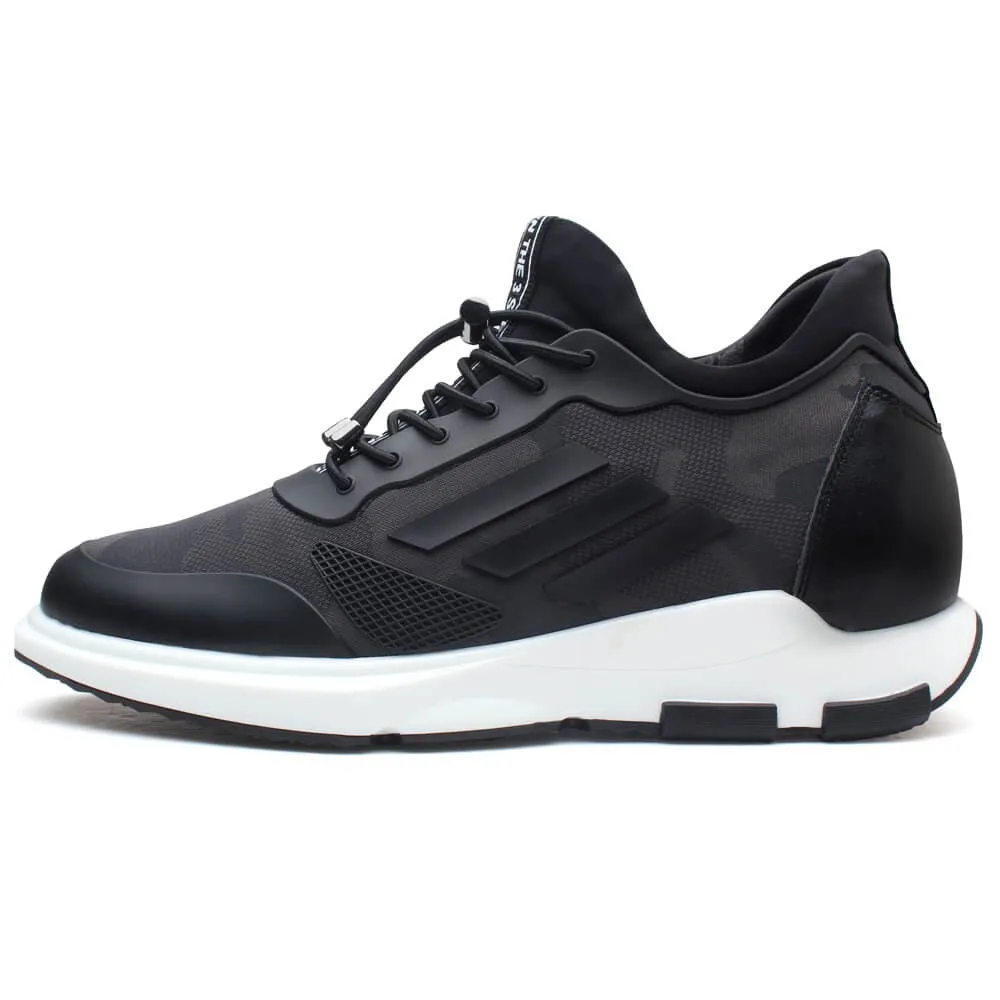 Factory wholesale Fashion Invisible height increasing shoes for men 3 inches elevator casual shoes outdoor sneakers can custom