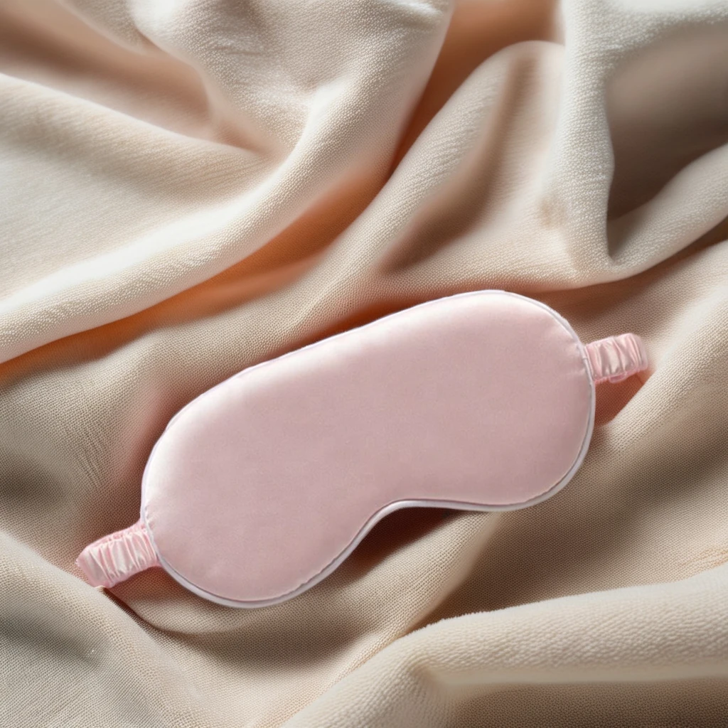 Custom Logo Double Sided Silk Satin Sleeping Eye Mask Shading Breathable Mulberry Silk Blind Eye Mask With Elastic Strap