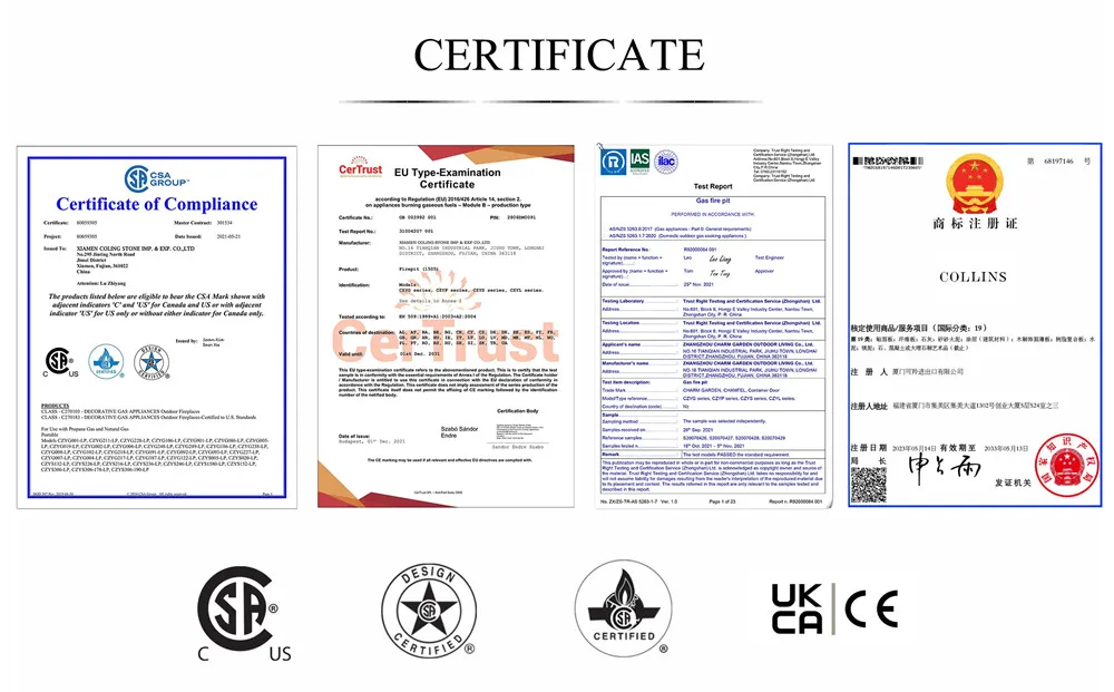 New P007-6 Premium firepit Natural linear gas fireplace for outdoor