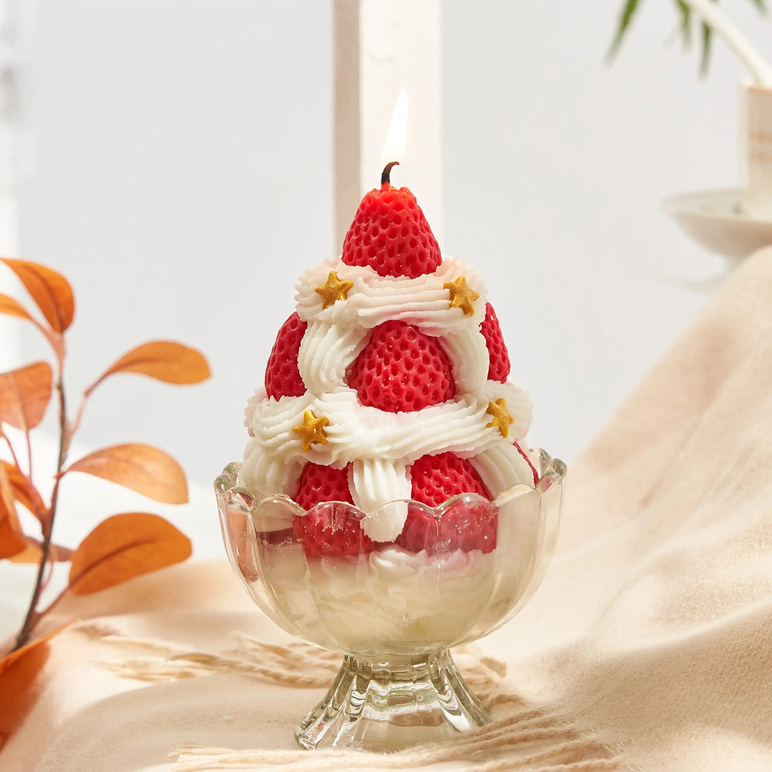 WANHUA manufactures customized funny desert unique wholesale food scented cute ice cream candles