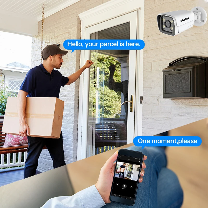 High quality Full Color 5mp 4ch Ip Poe Nvr CCTV Camera System Camera Kit Set Nvr Home Security Cctv System Two Way Audio