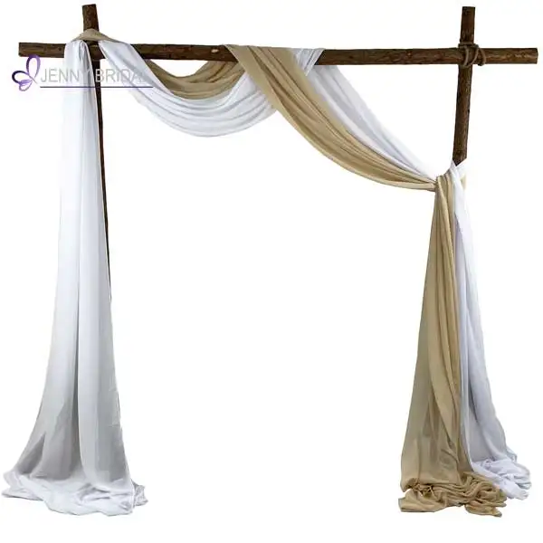 BCK092 chiffon drape for wedding decoration wedding backdrop arch wall backdrop