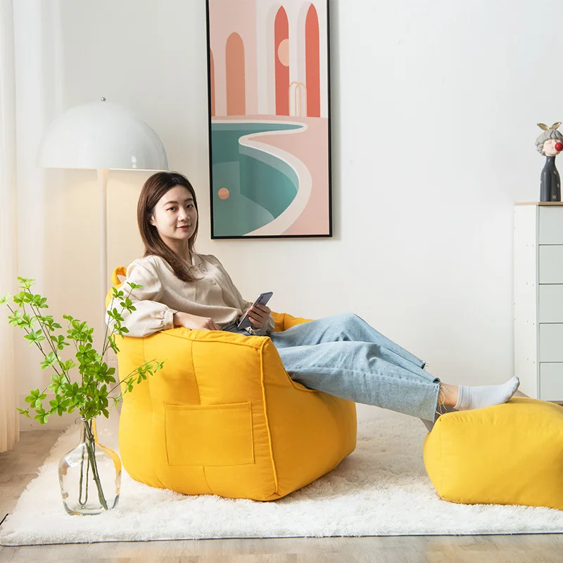 Modern Design Single Tatami Bean Bag Chair Cute Girl Small Sofa Bed for Living Room or Balcony Foldable lazy sofa