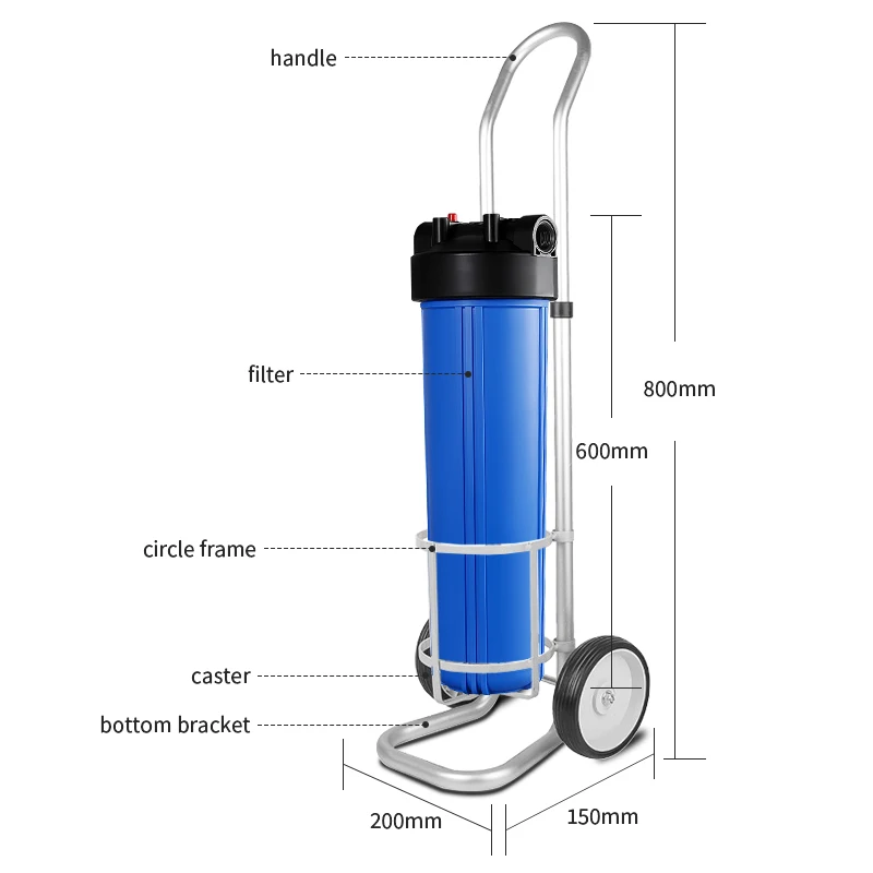 20 Inch Big Blue Jumbo Single Folded PP Carbon Composite Cartridge RV Water Filter System For RV Water Filter