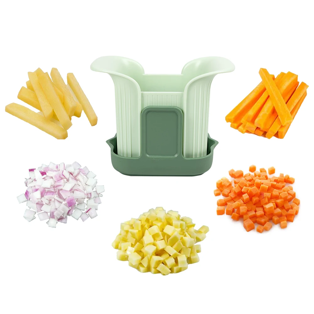 Cooking Supplies Multi Functional Potato Slicer Diced Radish Onion Cutter Manual Press Square Grid Blades Vegetable Chopper