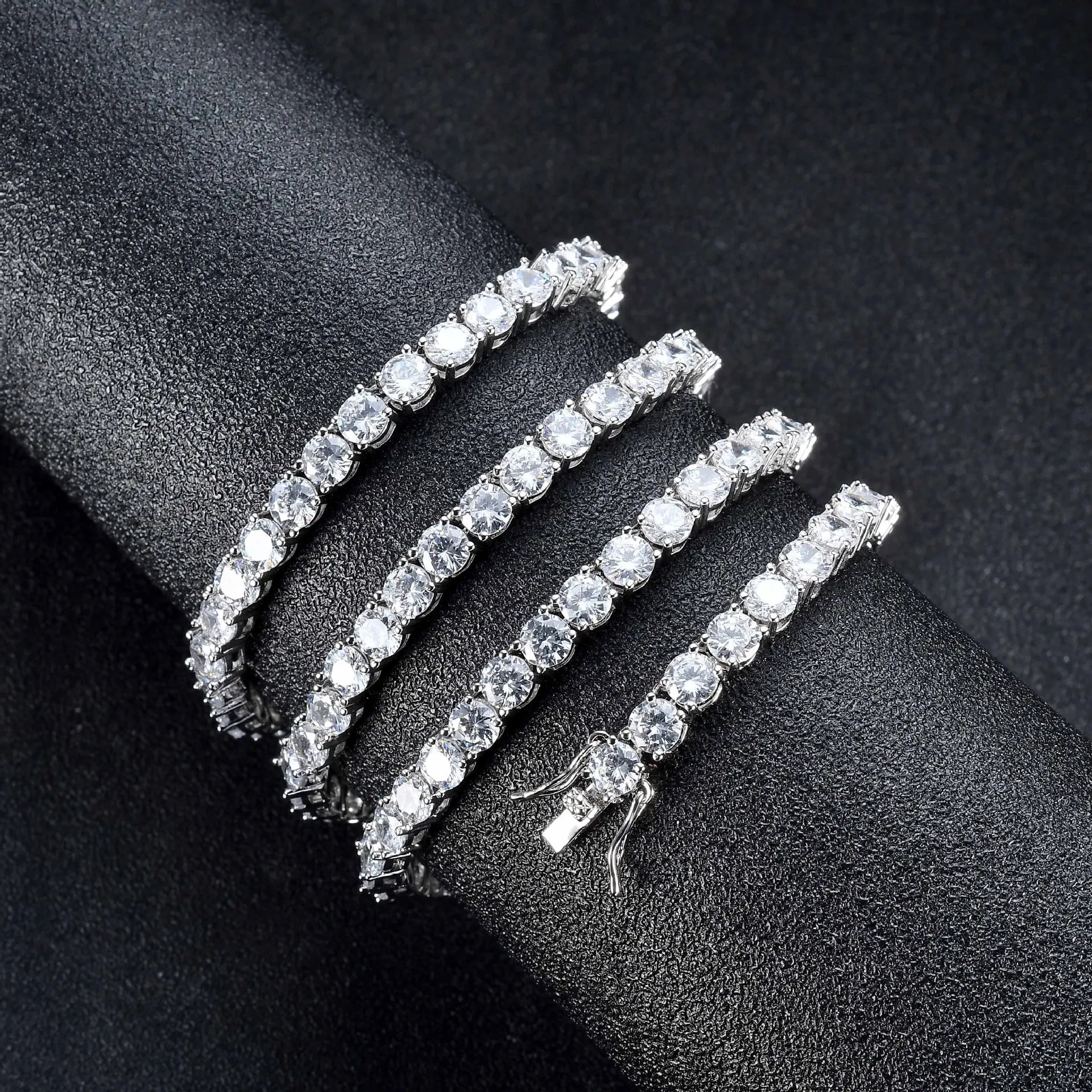 Fashion luxury hip hop diamond tennis S925 silver moissanite zircon moissanite chain