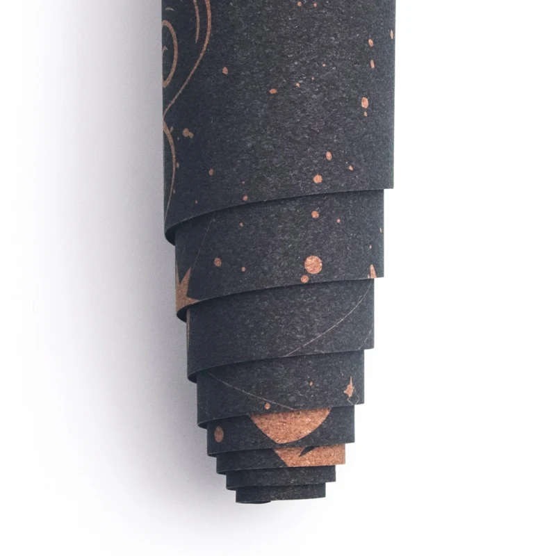 Good Quality New Arrivals Eco Friendly fitness exercise mat for yoga Natural Tree Rubber Cork Rubber Yoga Mat Customs logo