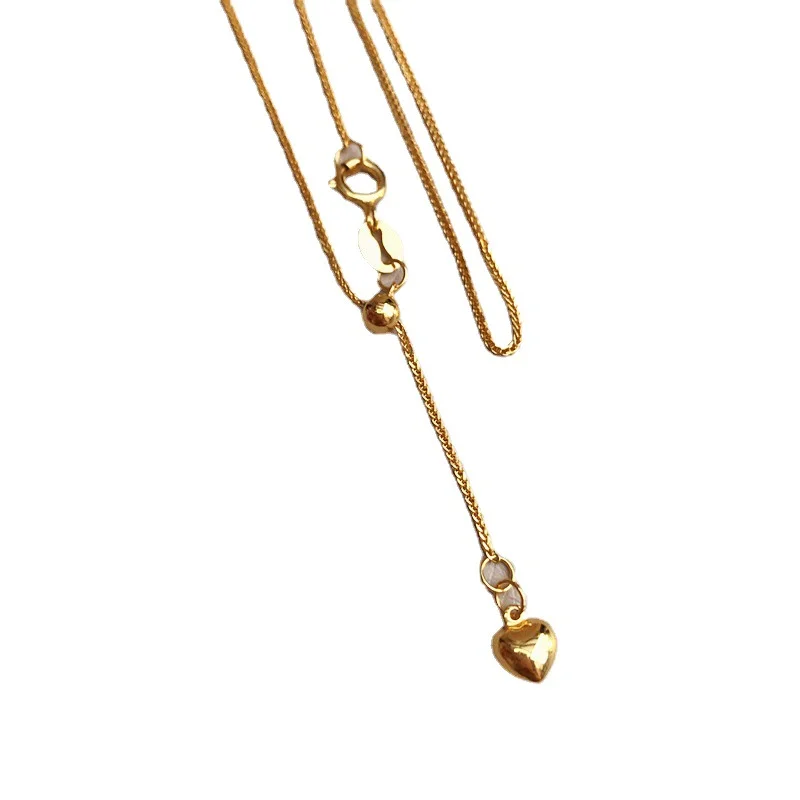 KRs925 Unisex Sterling Silver Necklace with Elegant Sweet Design Love Bear Pendant Collarbone Chain for Wedding or Party Decor