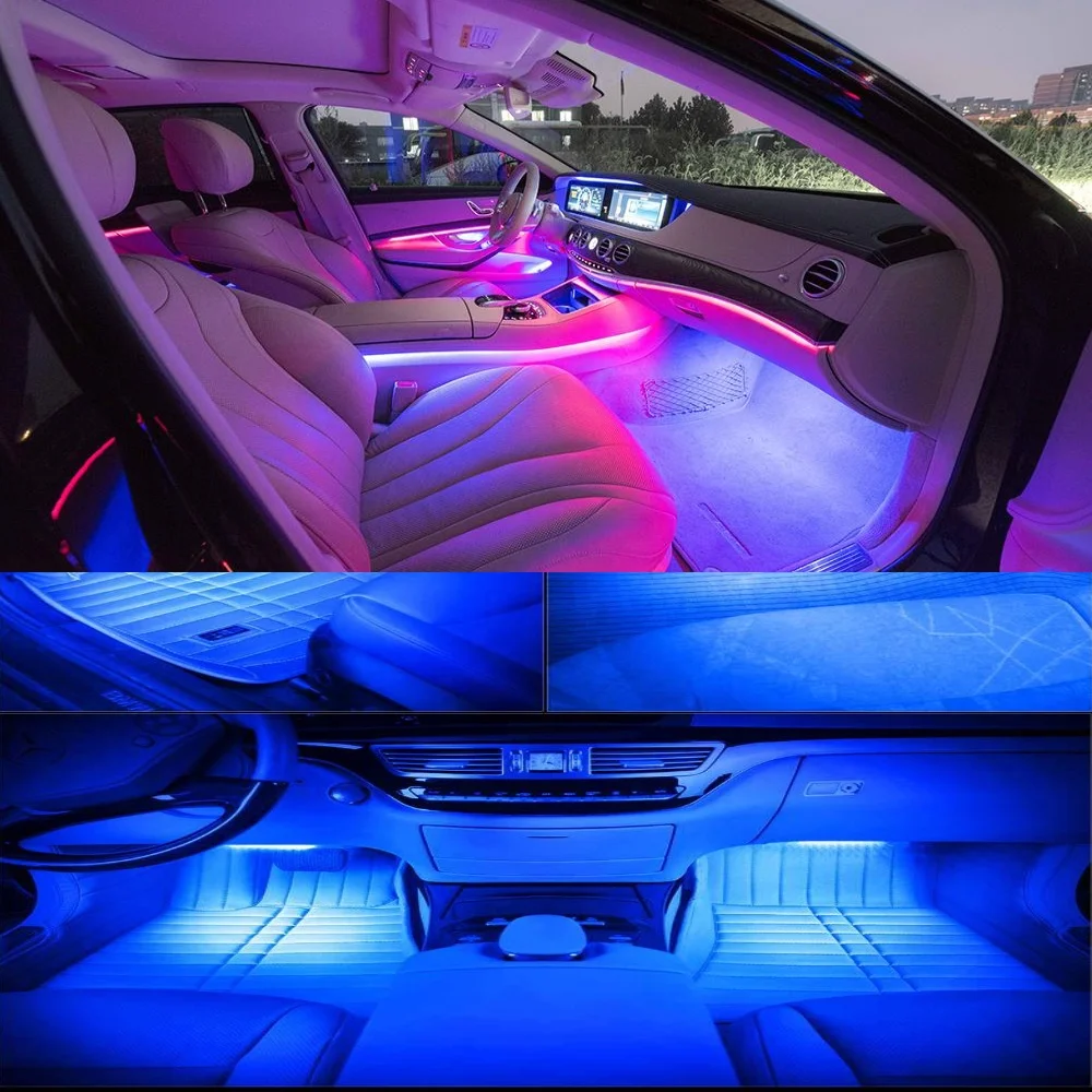 10.5-14.4V Flex Car LED Strip Light IP68 Waterproof Car Interior LED Strip Styling Decorative Ambient LED Strip Underglow Light