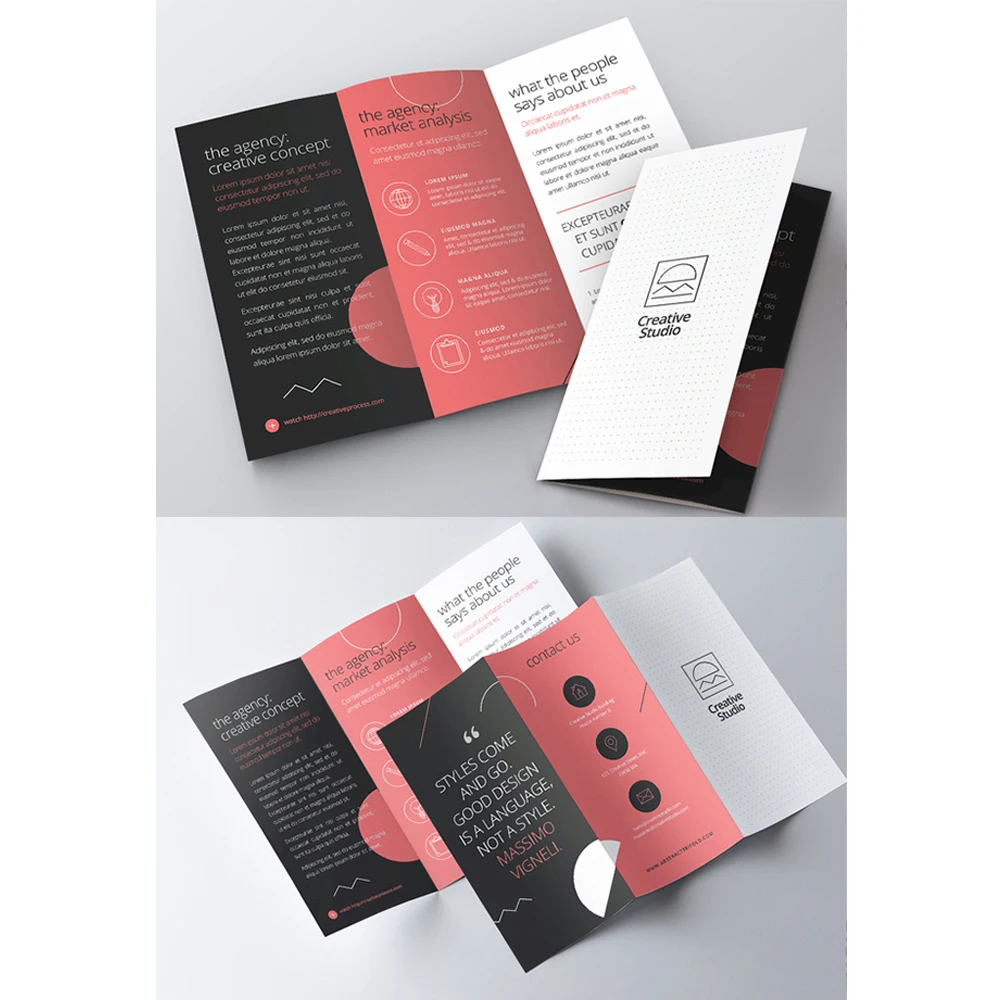 Custom Premium Coated Paper Book Model Number Poster Logo Printed Folding Flyer Catalogue Pamphlet Brochure Instruction Manual