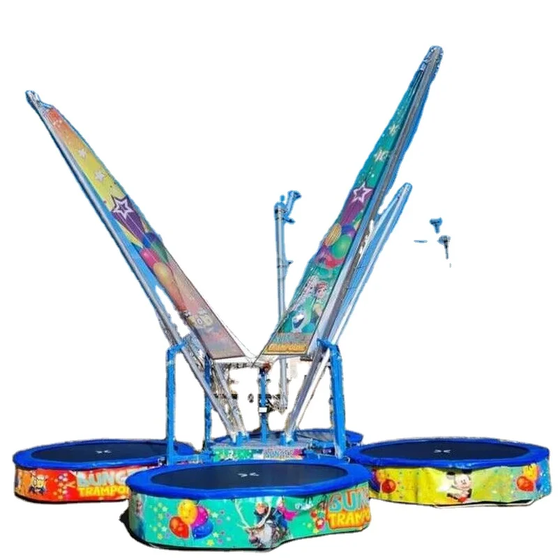 Китайский завод дешевый новый дизайн банджи-батут на 4 человек