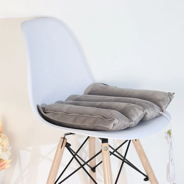 Car set seat massage cushions usb electric heated four in one pillow seat cushions and air lying pillow home office and car mat