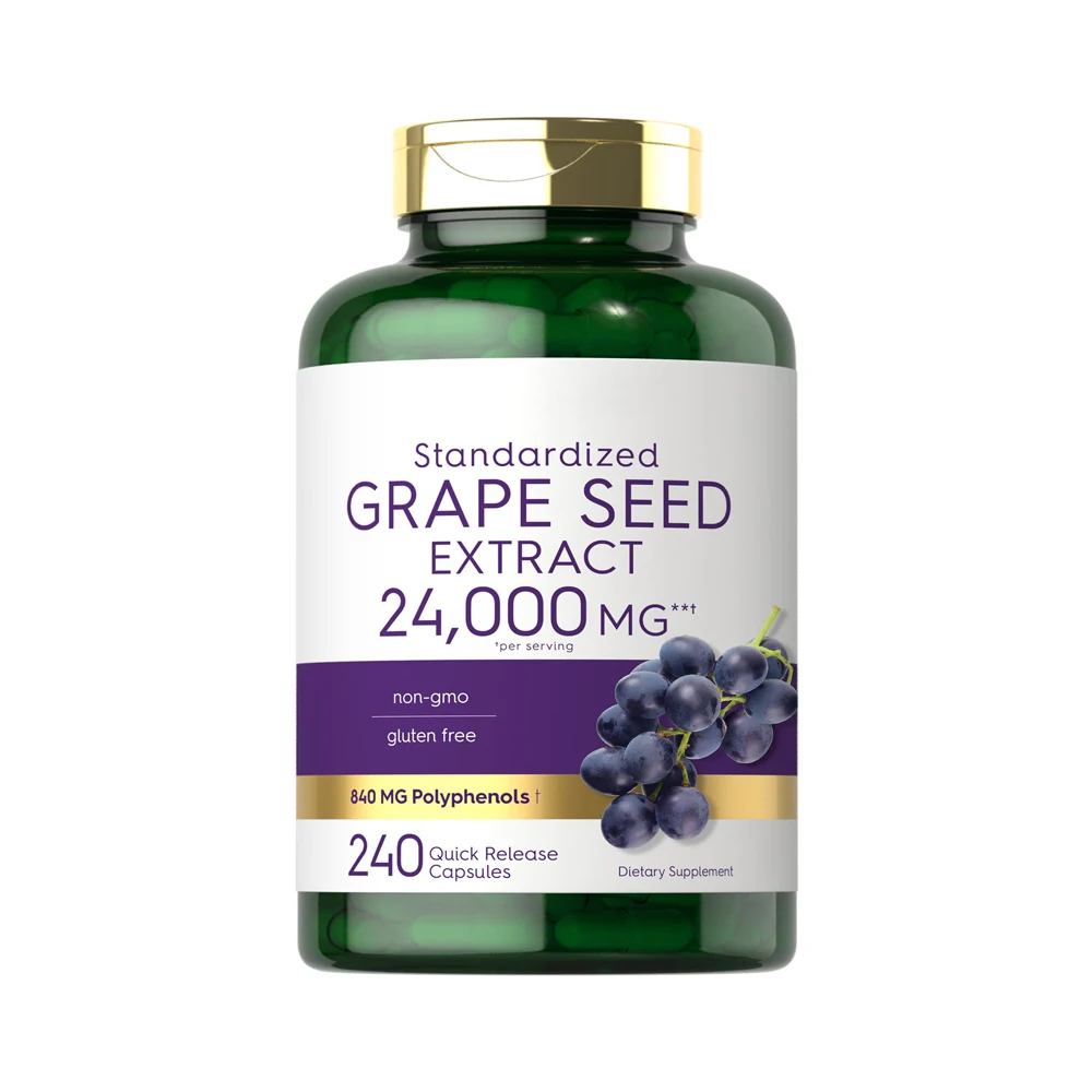 Grape Seed Capsule For Unmixed GMP Verified and reliable Gluten-free recipes Plant-influenced Without sugar